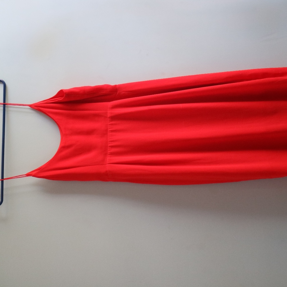 Vintage Silk Red Midi Dress